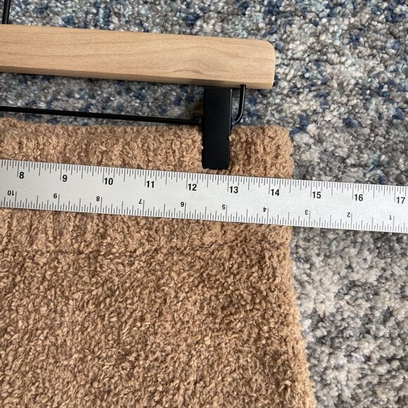 Skims Shorts Womens L XL Brown Cozy Boucle Lounge Soft Fuzzy Pull On High Waist - Picture 2 of 7